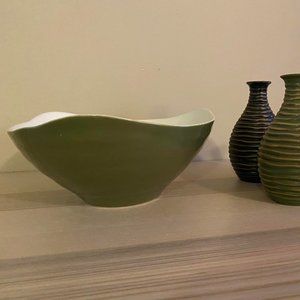 Beautiful, MCM Bowl, matching Decorative Vases.